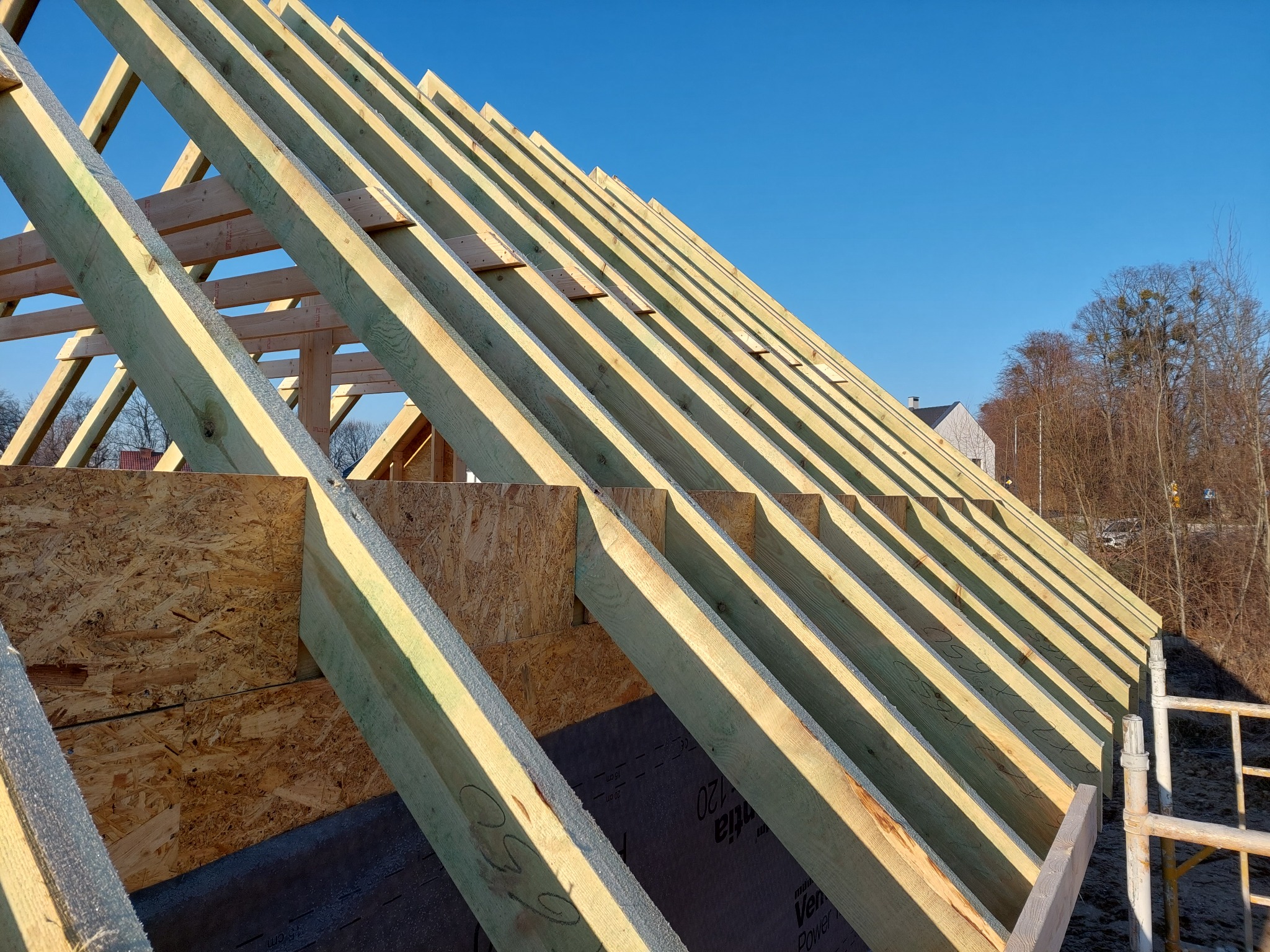 Konstrukcja dachu w Lidzbarku Warmińskim.