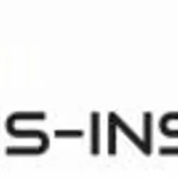 Logo firmy AS-INSTAL z abstrakcyjnym symbolem z kolorowych kwadratów i nazwą w nowoczesnej czcionce.