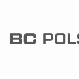 Logo firmy BC Polska: pomarańczowy, geometryczny symbol w kształcie sześciokąta z przerwami i szare litery nazwy firmy na białym tle.
