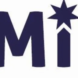 Granatowe logo 'AMite' z gwiazdą nad literą 'i' na białym tle.