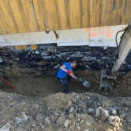 ocieplenie lawicy kamiennej wraz z wzmocnieniem z betonu