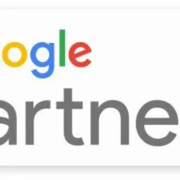 Logo Google Partner z niebieskim paskiem po lewej stronie.