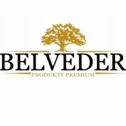 Logo marki Belveder z drzewem w koronie i napisem 'PRODUKTY PREMIUM' poniżej nazwy.