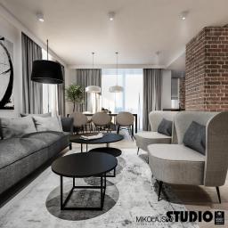 MIKOŁAJSKAstudio - Salon w szarościach