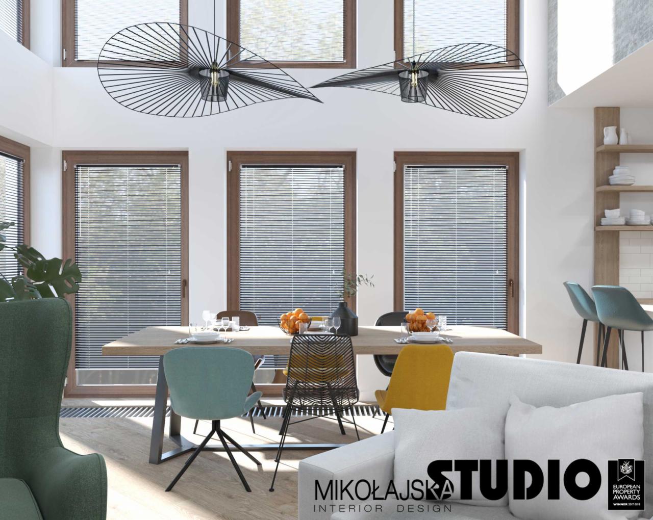 Dwupoziomowe mieszkanie w Warszawie - jadalnia