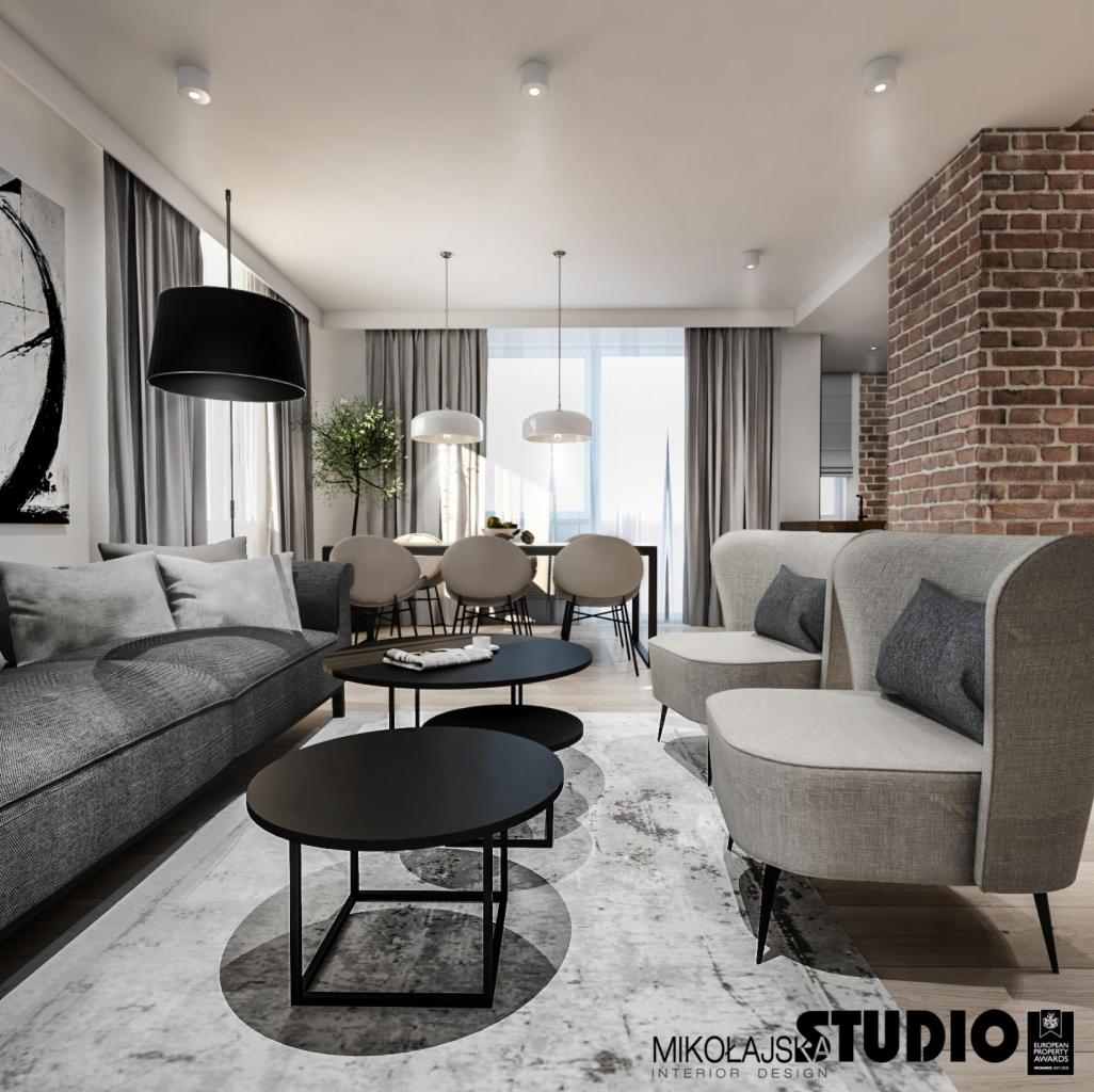 Salon w szarościach