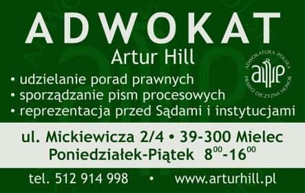 Kancelaria Adwokacka Adwokat ARTUR HILL - Adwokat Mielec
