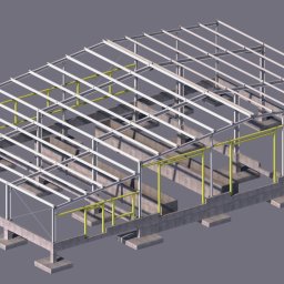 Projekt wykonawczy konstrukcji stalowej dla budynku stacji obsługi autobusów