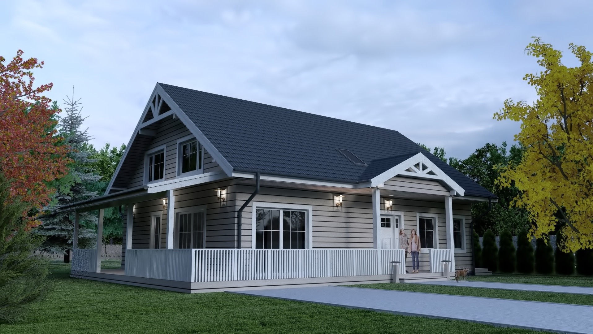 Projekt domu jednorodzinnego w technologii szkieletowej drewnianej