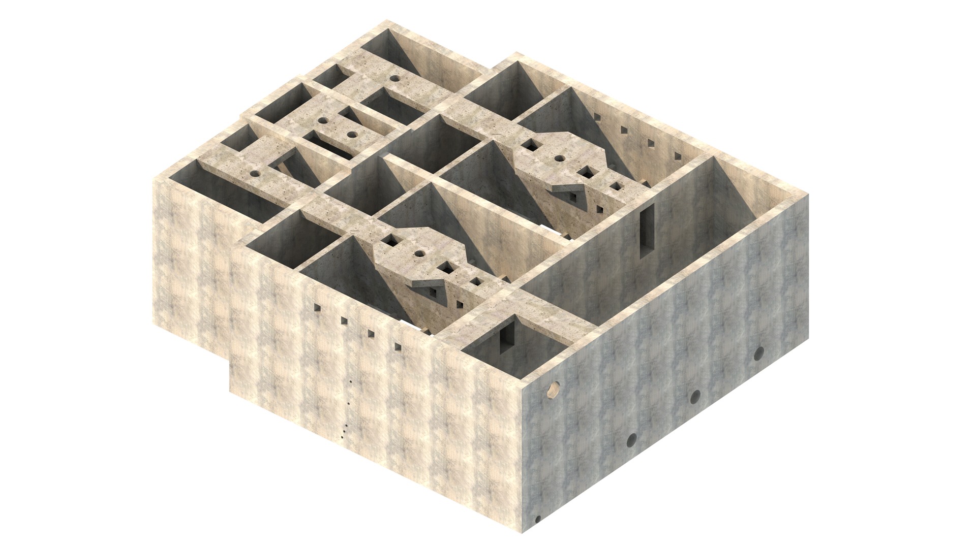 Projekt wykonawczy konstrukcji fundamentu separatora lamelowego dla budynku stacji uzdatniania wody.