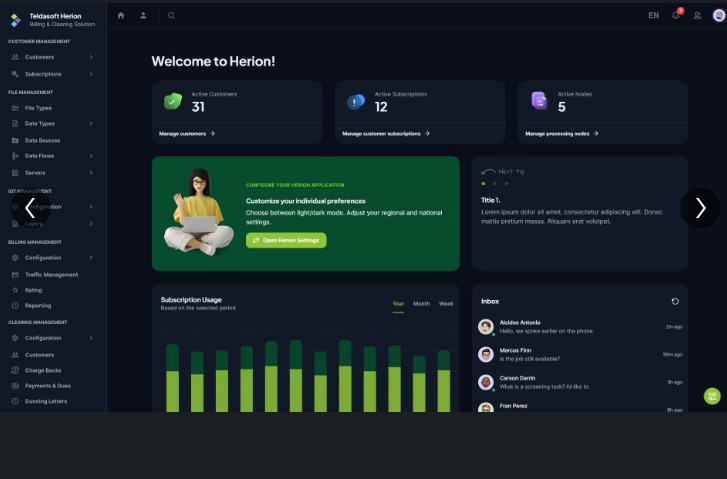 Produkt - Teldasoft Herion (Cloud Billing)
