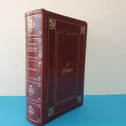 Elegancka, bordowa oprawa książki z tłoczonymi, złotymi zdobieniami i tytułem 'Churchill: The Struggle for Survival' oraz nazwiskiem autora 'Lord Moran'.