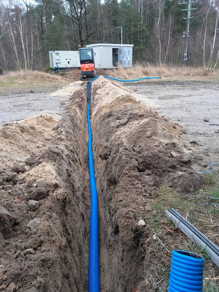 Trasa przewódu do instalacji 50kwp