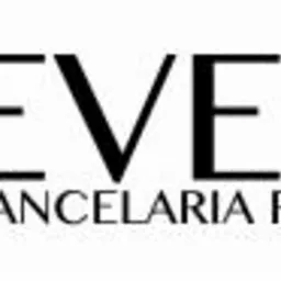 Logo biura rachunkowego EVERTE z elementami graficznymi w kolorze r&oacute;żowym, szarym i czarnym.