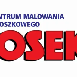 Logo firmy Centrum Malowania Proszkowego FOSEKO z elementami kolorowego koła