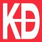 Logo firmy z białymi literami KD na czerwonym tle.