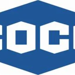 Logo firmy COCH w niebieskim sześciokącie, białe litery, znak ® w prawym górnym rogu.