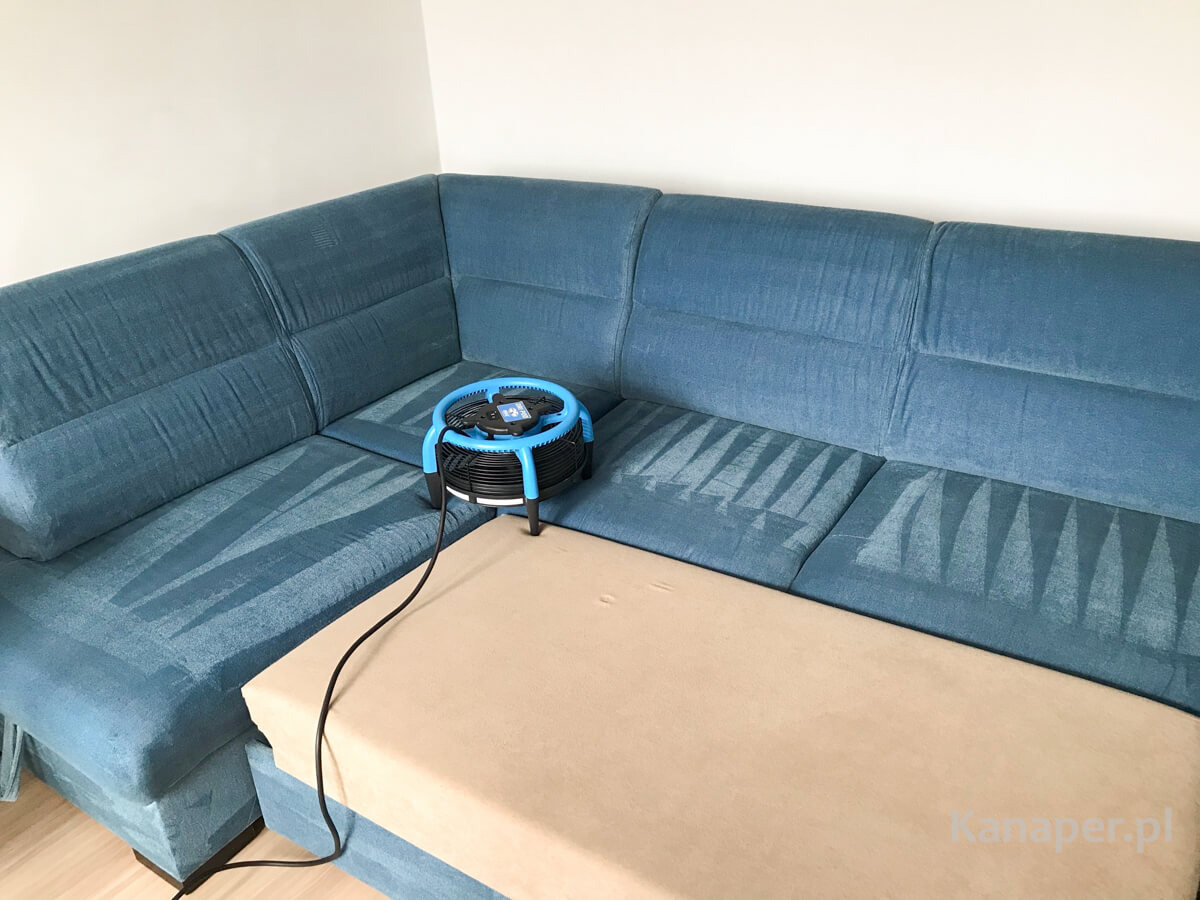 Wyprana Tapicerka podczas suszenia