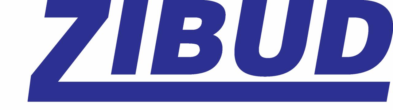 Logo firmy ZIBUD w kolorze niebieskim na białym tle.