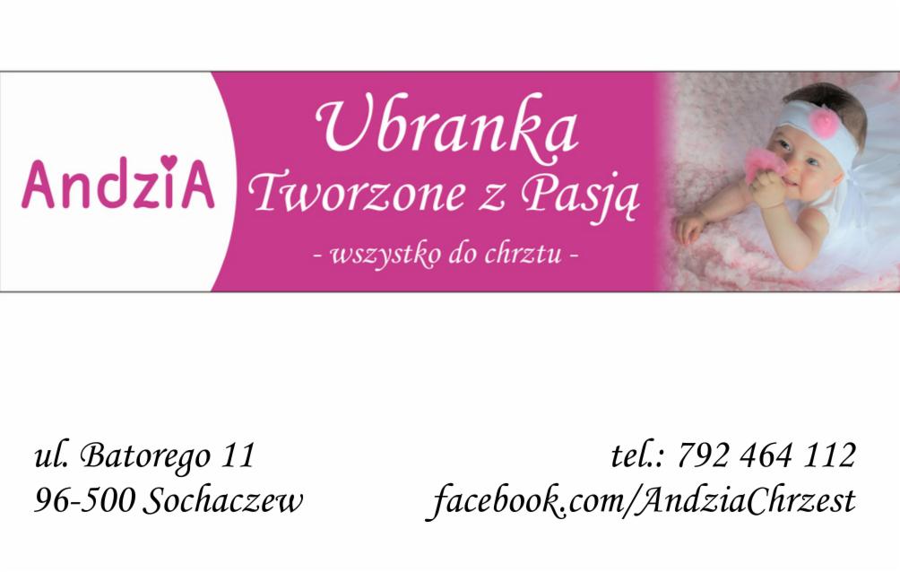 Sklep Andzia Ubranka Tworzone z Pasją Chrzest