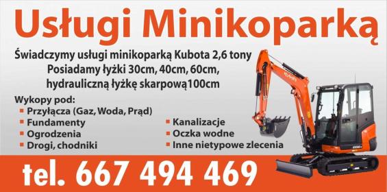 Minikoparka Czemierniki - Wypożyczalnia Sprzętu Budowlanego Czemierniki