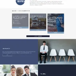 Strona internetowa firmy Makna Service Personalvermittlung z ofertami pracy i informacjami o firmie, z widocznym logo i zdjęciem panoramy Frankfurtu.