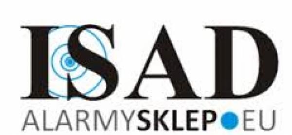 Logo firmy ISAD Alarmy Sklep EU z charakterystycznym niebieskim symbolem radaru w literze S.