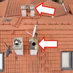 Przykładowa kontrola dachu z użyciem drona UAV.