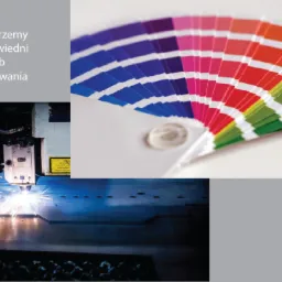 Wybór odpowiedniego sposobu znakowania: paleta kolorów Pantone i laserowe cięcie metalu z iskrami.