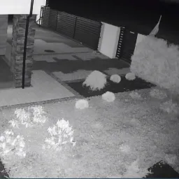 Widok w nocy z kamer jakie montujemy w 80% przypadków.