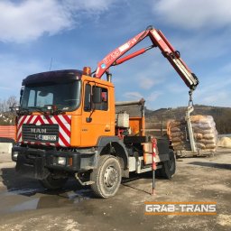 Grab-Trans Czesław Grabiec - Samochód ciężarowy MAN z dźwigiem HDS.
