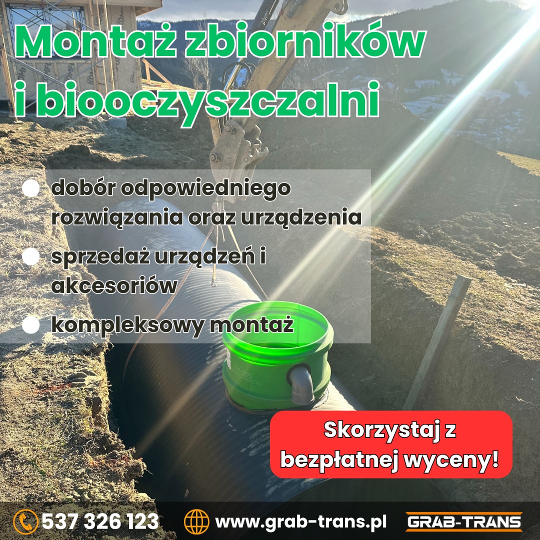 Montaż zbiorników i biooczyszczalni