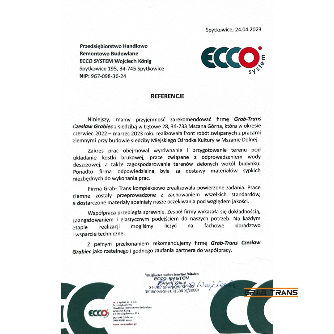Referencje od ECCO SYSTEM.