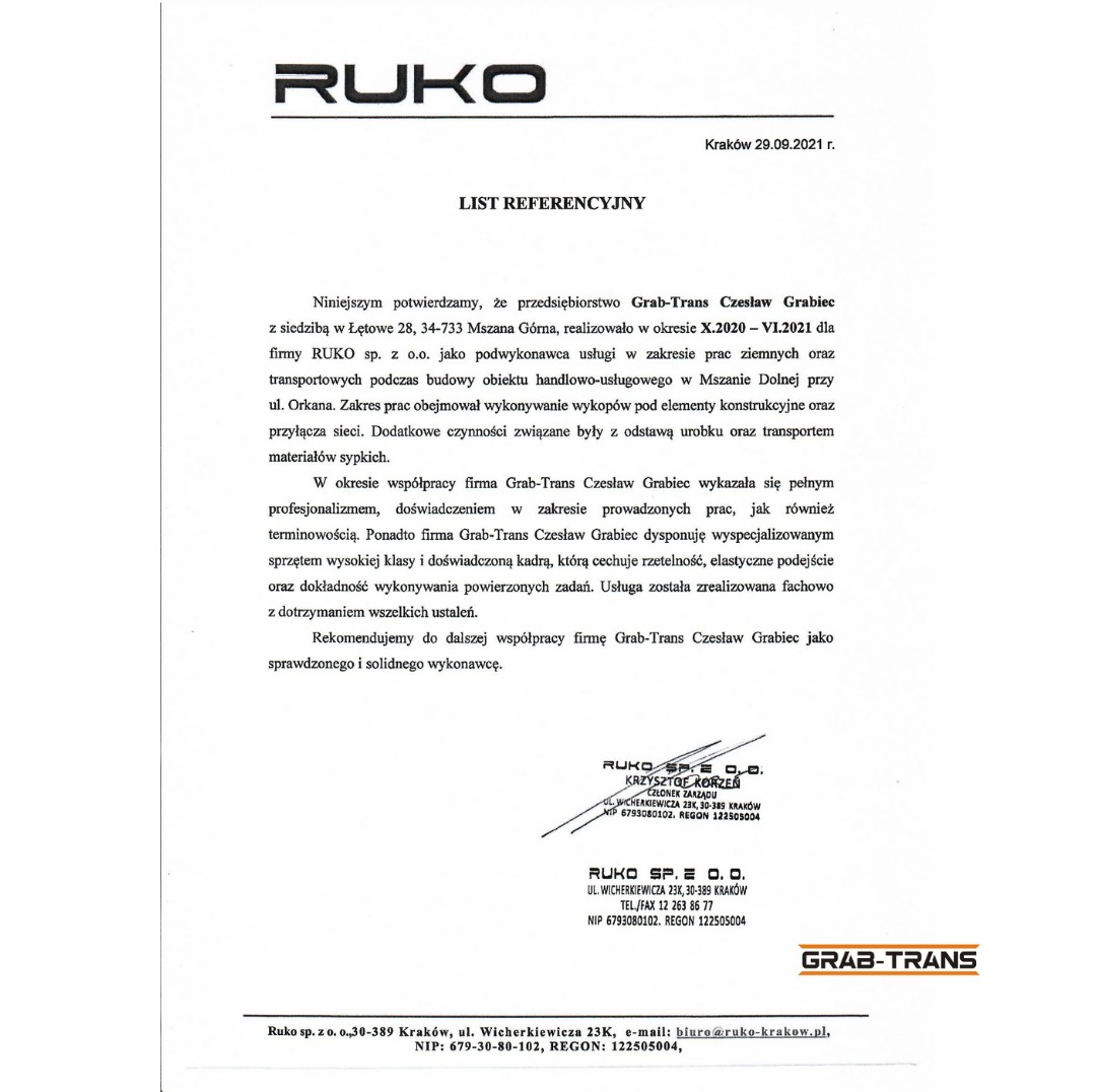 Referencje od RUKO.