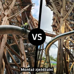 Montaż zjeżdżalni.