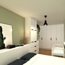 Projekt sypialni w bloku - finalna wersja