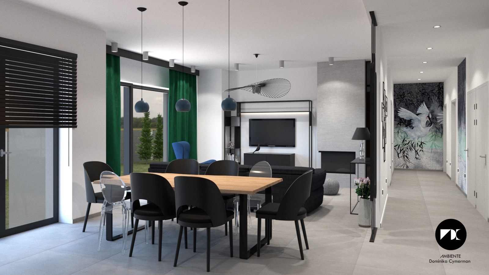 Projekt częściowej aranżacji parteru domu w Pyskowicach