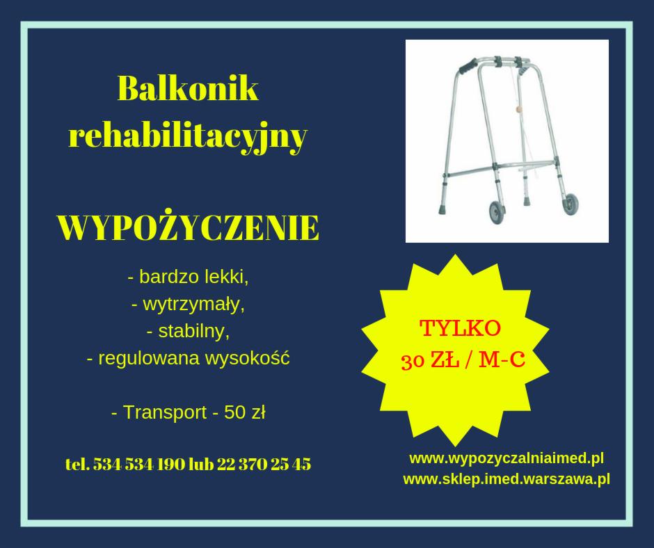 Balkonik Rehabilitacyjny Wypożyczalnia Warszawa
