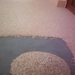 Układanie dywanu kamiennego na tarasie