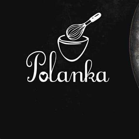 Logo firmy cateringowej z Żar o nazwie 'Polanka', przedstawiające miskę z trzepaczką na czarnym tle.