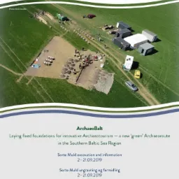 Aerial view of an archaeological excavation site with visible trenches, equipment, and personnel, part of the 'ArchaeoBalt' project focused on innovative green and blue tourism in the Southern...