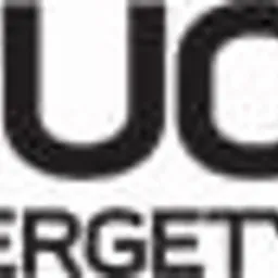 Logo firmy Duovolt Energetyka z symbolem graficznym w odcieniach zieleni i pomarańczu oraz czarnym napisem.