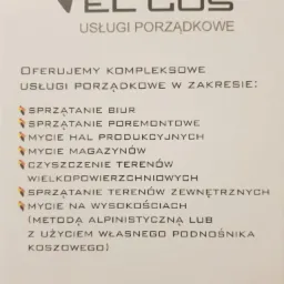 Oferta firmy El Gos: kompleksowe usługi porządkowe, sprzątanie biur, poremontowe, mycie hal, magazynów, czyszczenie terenów, mycie na wysokościach. Kontakt: 609953131.