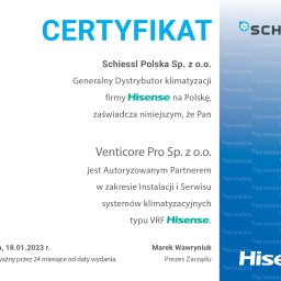 Certyfikat Hisense