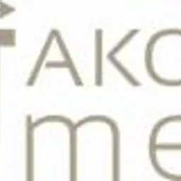 Stylizowane logo firmy meblarskiej z elementami graficznymi imitującymi stół i typografią.