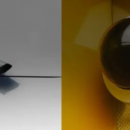 Dwie kamery monitoringu: szara kamera tubowa na jasnoszarej elewacji z metalowymi panelami oraz biała kamera kopułkowa na żółtej ścianie z wzorem szachownicy.