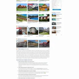 Strona internetowa Przymorzu.pl oferująca noclegi nad morzem, z wyszukiwarką, kategoriami polecanych i ostatnio dodanych ofert, oraz sekcją opinii wczasowiczów.