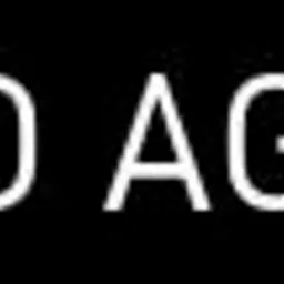 Tekst 'HELLO AGENCY' wyświetlony białymi literami na czarnym tle.