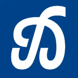 Stylizowane, białe logo na niebieskim tle, przypominające literę 'S' lub spleciony węzeł.