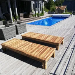 Taras z montażem basenu firmy Pooldesign